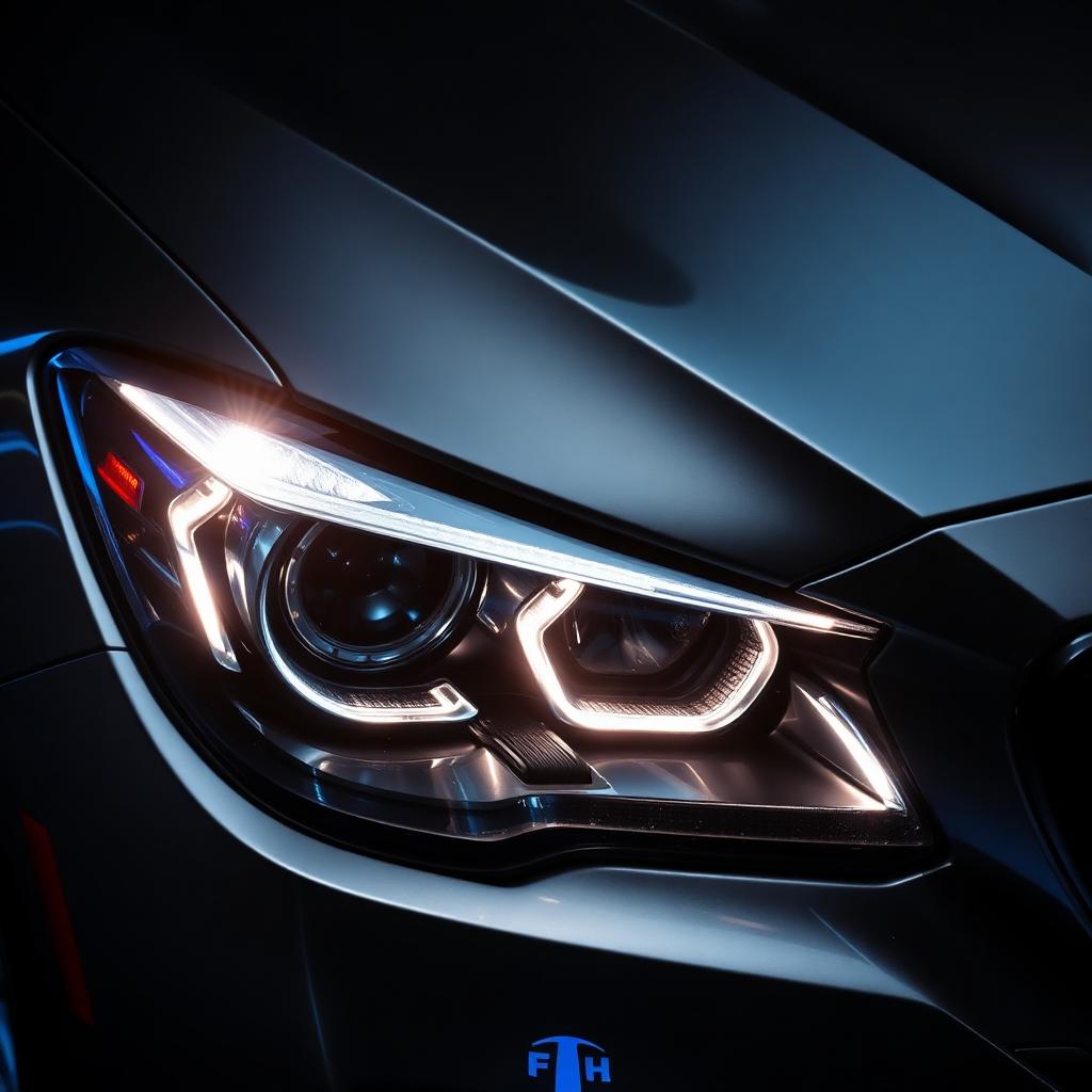Restored crystal-clear luxury car headlight